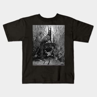 The Hare and the Frogs - Gustave Dore Kids T-Shirt